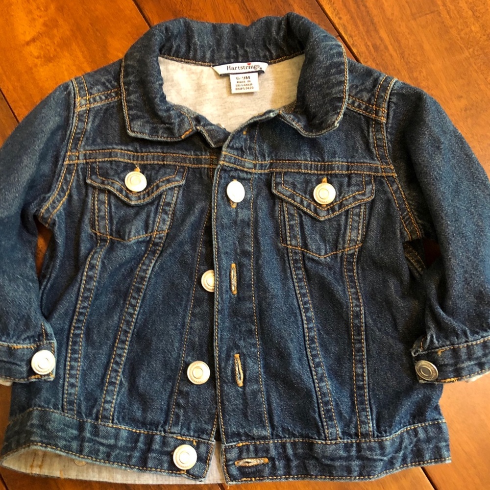 Like new girl’s Hartstrings jean jacket (6-9mos)